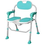 SEGURIDAD Y ANTIDESLIZANTE PARA BAÑOS HÚMEDOS - Cuenta con 4 patas antideslizantes de triple textura, respaldo y reposabrazos integrados. Ofrece soporte estable en suelos mojados, reduce el riesgo de caídas y garantiza seguridad total en la ducha.