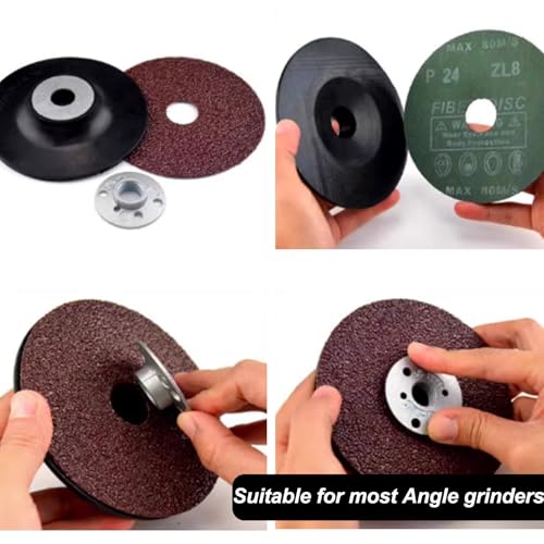 2 StüCk Fiberscheiben 125 mm Schleifteller Winkelschleifer Schleifteller Schleifaufsatz FüR Winkelschleifer Kompatibel Mit Schleifmaschinen Und Schleifern Mit Einem Innendurchmesser Von 14 mm