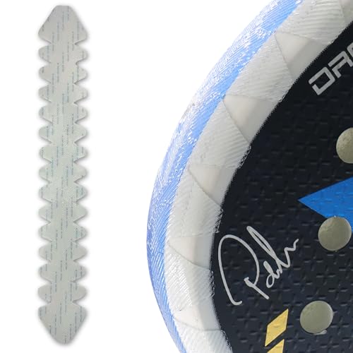 EBBOM Protector Pala de Padel Transparente Vinilo Calandrado - Pack 1/2 - Incluye Limpiador de Pala - Extrema Protección Todas las Palas - Padel Accesorios - Protector Pala Padel Dentado - 60x420mm. 1