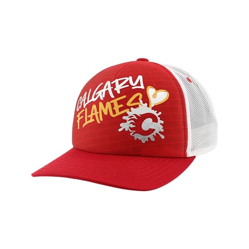 Calgary Flames NHL Officially Licensed Women's Adjustable Hat Foil Tagged