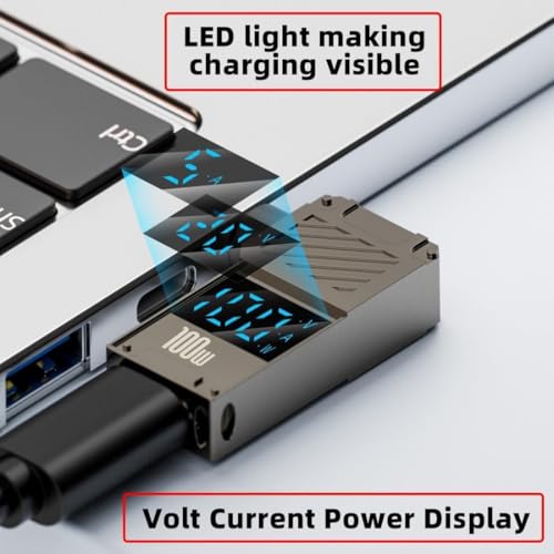 Image of Tobo USB C to 7.4mm Laptop Charging Adapter Female Type C to Male DC 7.4 x 5.0mm HP Jack Plug Converter 100W PD Power Charger Connector TD-1264CC