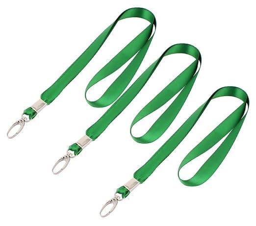 Premium Parrot Green Satin ID Card Lanyard with Heavy Duty Metal Oval Swivel Hook | High-Density Plain Ribbon Neck Strap for Office Badges, School IDs, and Event Passes (Pack of 50)-image-10
