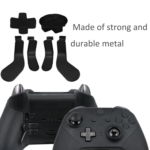 Image of 6 in 1 Metal Paddles for Xbox Elite 2 Controller,Elite Series 2 Controller Accessories for Xbox Elite Controller Series 2 Core,Includes 4 Paddles,2 Dpads(Black)