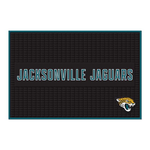 Rico Industries NFL Football Jacksonville Jaguars 12" x 18" PVC Heavy Duty/Thick Home Décor/Kitchen/Bar Mat