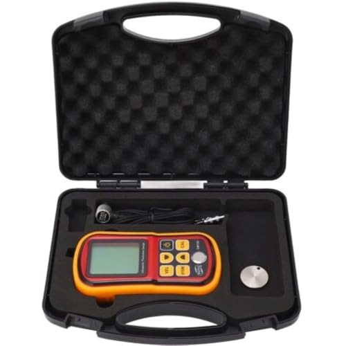 Calibrador digital de espesores ultrasónico, rango 1,2–225 mm (acero), resolución 0,1 mm, sonda de 5 MHz, medidor portátil de espesor para acero, plástico, cerámica y vidrio miniatura 5
