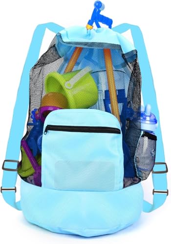 Anandming Beach toy bag,mesh backpack for beach,Beach Vacation Essentials