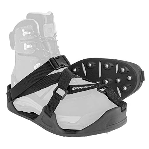 Korkers Extreme Ice Cleat - Tough and Durable Overshoe Cleats - 28 Large Spikes - Black - Medium