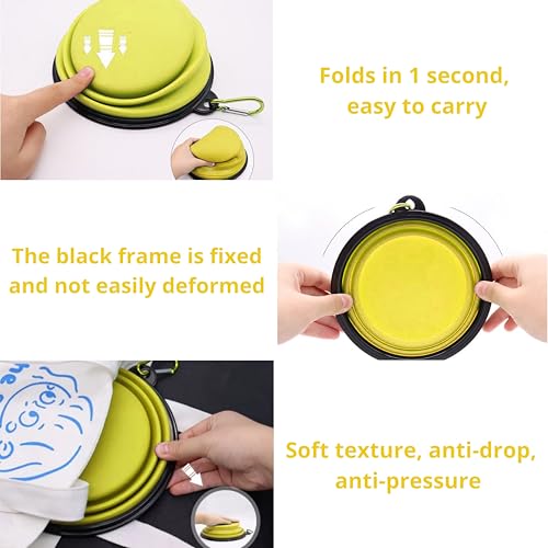 Image of Tortoise Harness and Leash with Folding Bowl, Adjustable Turtle Harness Leash and Portable Food Water Bowl, Outdoor Training Accessories for Small Pets Turtle Lizard Reptile Pet Tortoise Toys (Yellow)