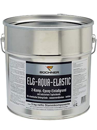 Büchner ELG Aqua 2- Komp. Epoxy-Einlaßgrund, farblos, 10 kg (5 kg Härter u. 5 kg Härter) wasserverdünnbar, für glatte Betonflächen