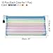 MECCANIXITY Mesh Zipper Pouches, B6 Pencil Case Document File Bags Storage Organizer for Office Supply Travel Accessory, Multicolor Pack of 10