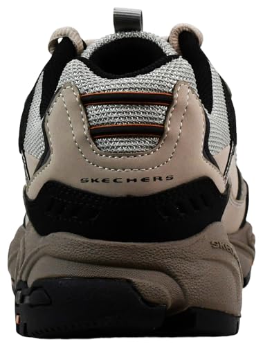 Skechers Tênis masculino Stamina Nuovo, Castanho-acinzentado/preto, 45