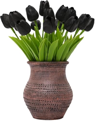 Fleurs séchées exotiques de tulipes artificielles jaunes déco maison sans vase