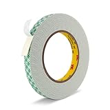 Double Sided Tape Foam Tape 1/2' x 18Ft Made of 3M High Shear Adhesive Mounting Tape with High Temperature Resistance for Interior Exterior Mounting Applications and Home Office Deco