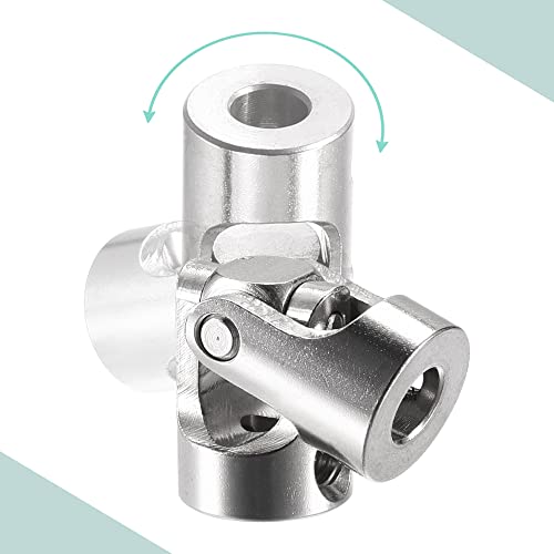sourcing map 4 Stück Drehbare Kreuzgelenk Wellenkupplung 5mm bis 5mm Innendurchm. L23 x D11 mit Schrauben und Schraubenschlüssel für RC Modell