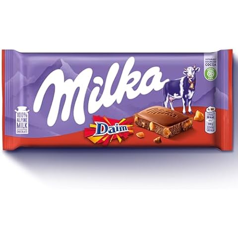 Milka Alpine Milk Chocolate with Daim Pieces Cover