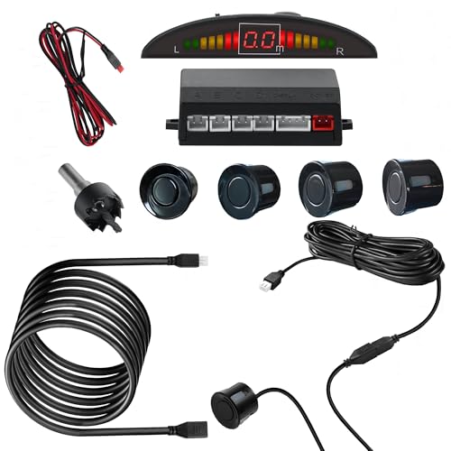 Image of 2 Pcs Parking Sensor Extension Cord Cable - 5.18M (16.99Ft) & 2.16M (7.15Ft) One of Each of These Two Lengths.Suitable for Extended Pickup Trucks and Vans Probe Extension Cable for