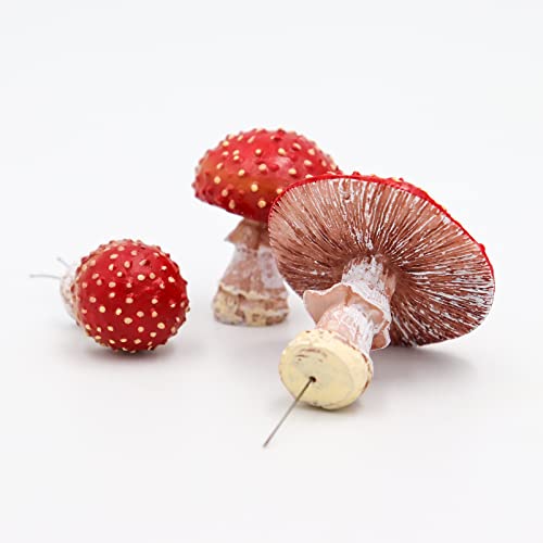 Dnoifne 3 Pack Garden Mushroom Decor, Luminous Mushroom Sculpture, Resin Mushroom Statue - Image 3