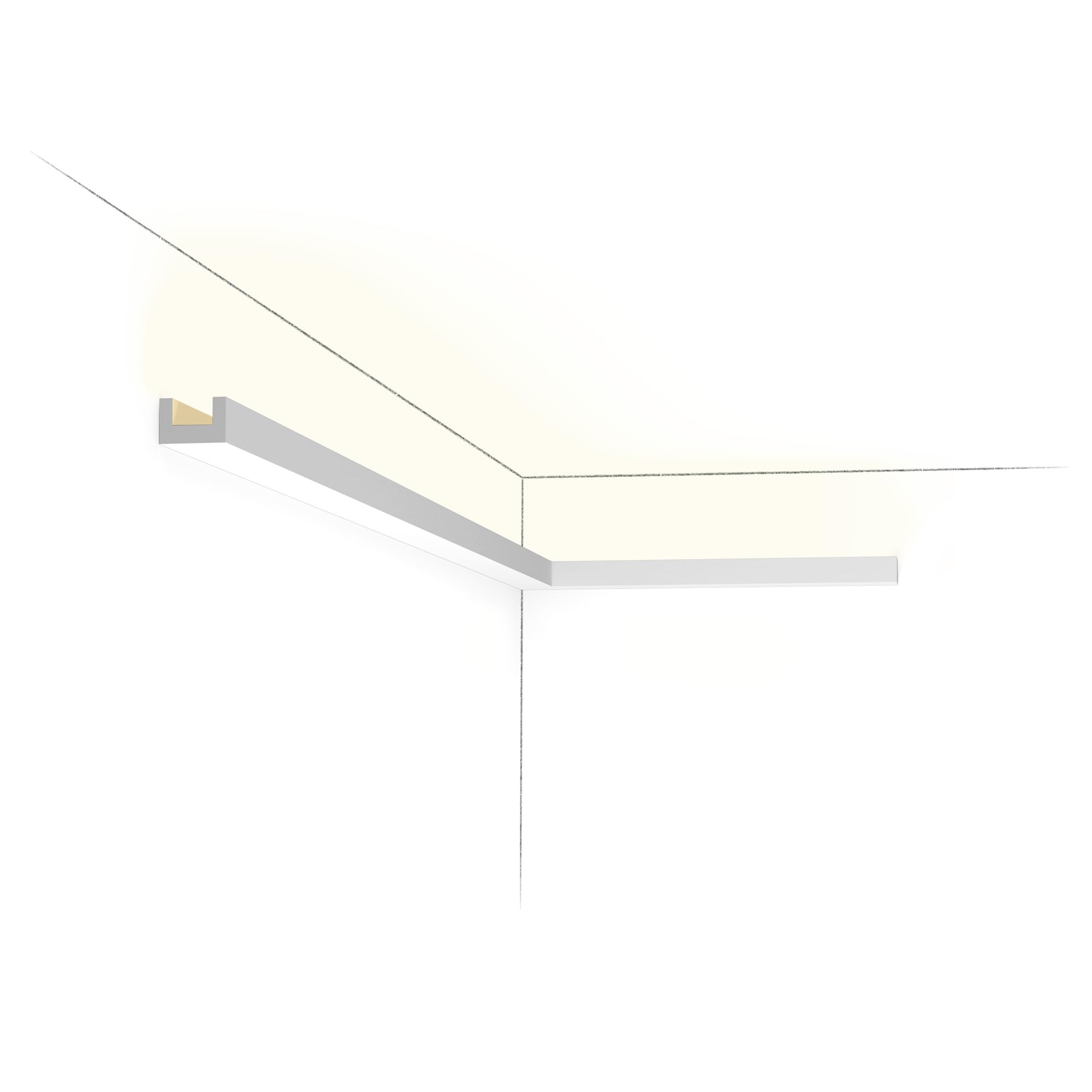 Orac Decor White Cornice Moulding Cx190 Axxent U-Profile Decorative Moulding For Indirect Lighting Crown Moulding Timeless Classic Design 2 2M
