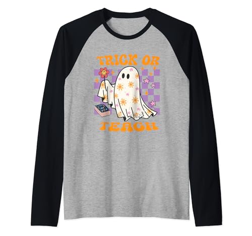 Trick or Teach Halloween Teacher's Delight Maglia con Maniche Raglan