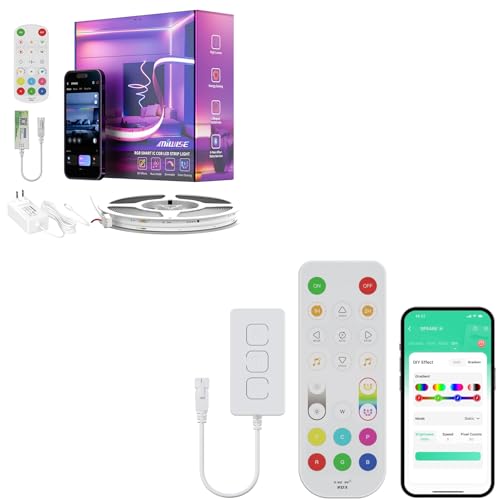 Tira LED COB RGB inteligente con control APP y Bluetooth miniatura 1