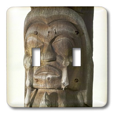 Interrupteur à bascule double d'art Gitksan Totem Kispiox