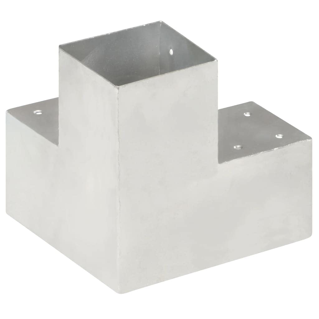 Łącznik słupków w kształcie litery Y, ocynkowany metal, do słupków 101 x 101 mm, 3 tulejki, wstępnie nawiercone łączniki drewniane do ogrodzenia, ogrodzenia ogrodowego, słupków, rygli
