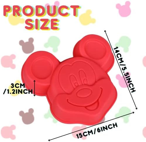 Crethink Mouse Shape Cake Pan Pie Mold6 Inch Silicone Cake Mould Baking Molds Bakeware Tray for Cake Chocolate Fondant Sweets Baking Mould