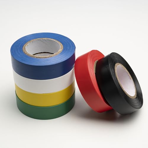 Image of Electrical Tape - 1 Roll Black Electric Tape, 3 /4 Inch by 32 Feet, Professional Insulating PVC, Voltage Level 600V Dustproof, Adhesive for General Home Vehicle Auto Car Power Circuit Wiring