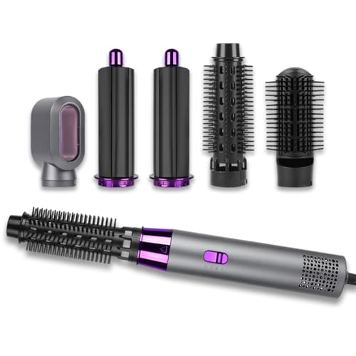 Spazzola Asciugacapelli Multifunzione, 5 in 1 Spazzola Aria Calda 3000W, Ferro Arricciacapelli 3 Temperature, One-Step Volumiser, Accessori per Lisciante, Arricciare, Asciugare