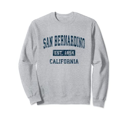 San Bernardino California CA Vintage Sports Design Azul marino Sudadera