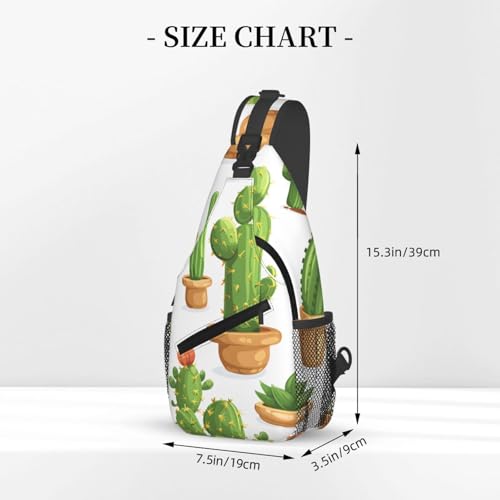 Bolso Cruzado con Estampado de Cactus para Mujeres y Hombres miniatura 3