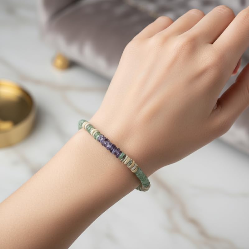 LKBEADS 5x3mm Opona Kształt Opony Naturalne Kamienie Szlachetne Link Bransoletka Jednokolorowe Kamienie Kolorowe Kamienie Szlachetne Bransoletka 7 cali Ręcznie Robiona Biżuteria |LK_SLNK_00164
