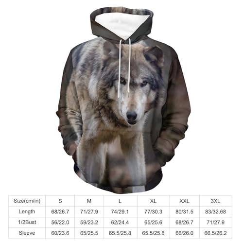 Sweats à capuche loup contre le froid avec ce pull unisexe confortable manche longue S