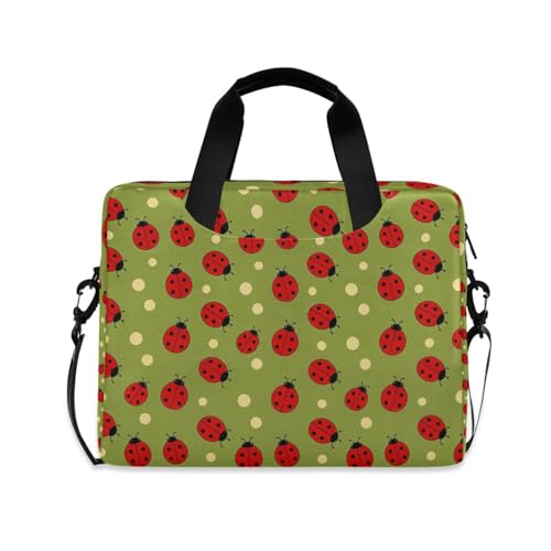 Bolso maletín para portátil 15.6" verde con asas y correa