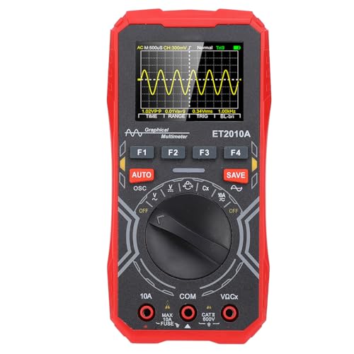 Mini Portable Oscilloscope, Portable Multimeter Oscilloscope, 1MHz Bandwidth 2.5Msps, 2 in 1, Auto Sleep, Color Display, Electriccircuittestingdevice