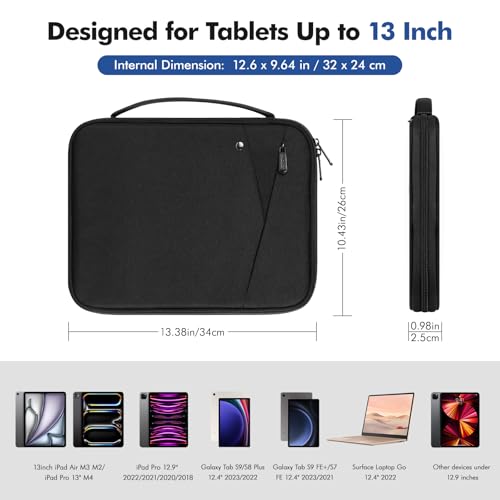 Image of MoKo 13 Inch Tablet Sleeve Carrying Case Padded Protective Bag with Handle