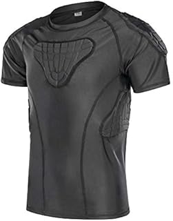 DGXINJUN Youth Kids Padded Compression Shirt Chest Rib Protector Shirt for Football Baseball