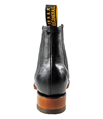 El General Cowboy Men's Ankle Boots Genuine Leather Black Botin Campero 7203