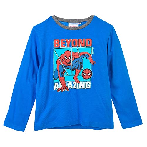 SUN CITY T-shirt manches longues Spiderman, Marvel T-shirt enfant, Blu, 8 ans Cover