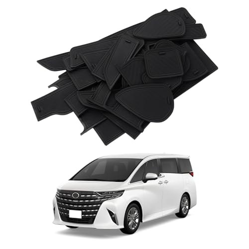 Auto Spec トヨタ アルファード 40系 に適合 インテリア ラバーマット ドアポケットマット 2023年6月-現行 車種専用設計 ゴムマット ドレスアップパーツ 内装パーツ アクセサリー 騒音防止 ノンスリップマット 滑り止めマット 31枚