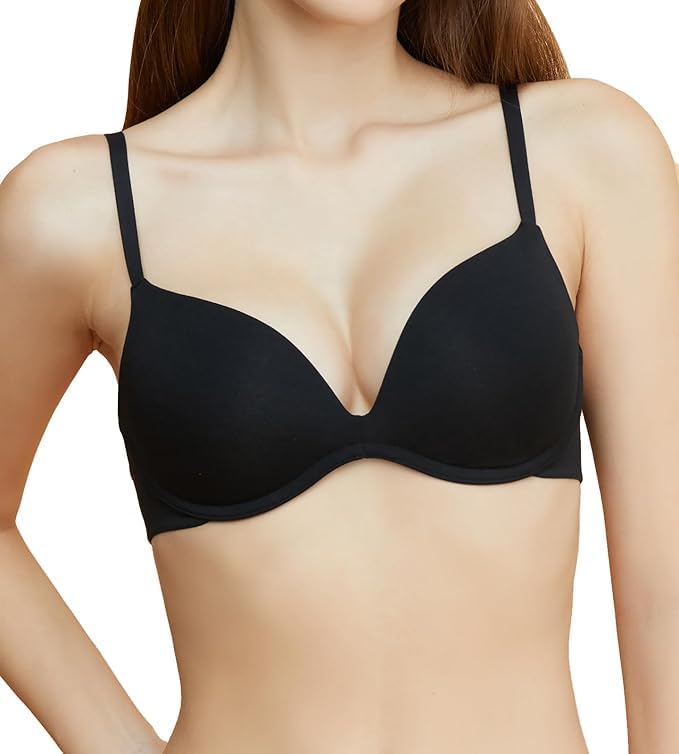 Organic Pima Cotton Wireless Triangle Bralette Lightly Lined Comfort Everyday Bra for AA A B Cups