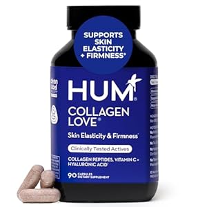 HUM Collagen Love Skin Supplement, Collagen Peptides Capsules with Hyaluronic Acid & Vitamin C, Supports Firm Skin & Helps Minimize Signs of Aging, Supplements for Women and Men, 90 Capsules