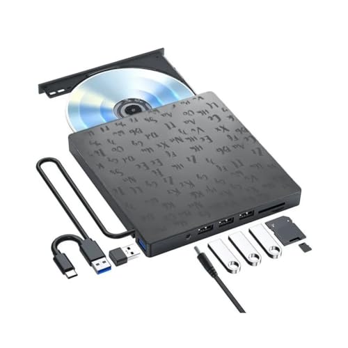 Lecteur DVD noir et graveur de CD/DVD externe multifonction PC
