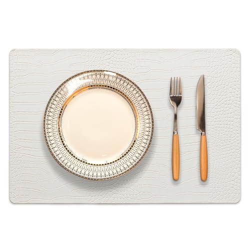 Sets de table en similicuir texture crocodile Jovono effet relief - 2