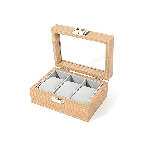 Whatna 時計ケース 2本 3本 6本 10本 腕時計 収納ボックス インタリア用 木材 防水 耐衝撃 収納ケース時計携帯 旅行 出張 持運び 1918