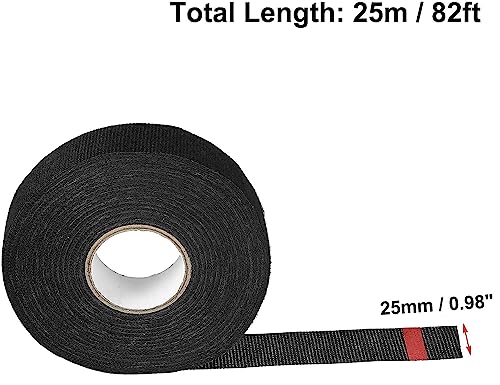 Image of Unifizz 3pcs Car Wiring Harness Cloth Tape Wire Harness Wrapping Tape Adhesive Fabric Tape for Electrical Wrap Protection Insulation 25mmx25m 82ft