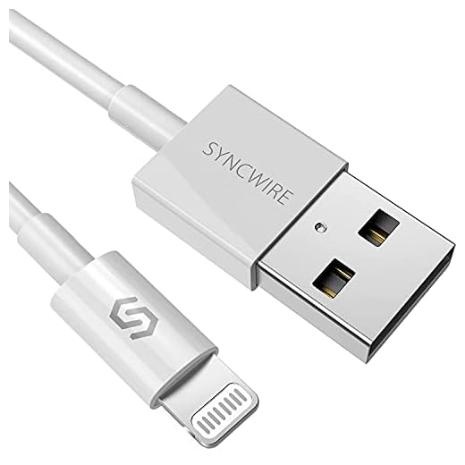 Syncwire iPhone laddningskabel Lightning kabel – 1M [Mfi certifierad] Apple kabel för iPhone SE 2020/11 Pro Max/11/XS Max/XS/XR/X/8/8 Plus/7/7 Plus/6S/6S Plus/6/6 Plus/5/5S, iPad – vit