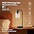 Linkenail Cordless Table Lamps Rechargeable, 8000mAh Battery Operated Table Lamp with Remote Control, Touch Dimmable Bedside Lamp, Portable Wireless Desk Lamp for Bedroom, Dining Room, Black, 2 Pack