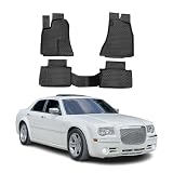 accesorios para chrysler 300c Negro OMAC Alfombrillas De Coche Compatible con Chrysler 300C 2004-2012 Negro Goma TPE 4Pza