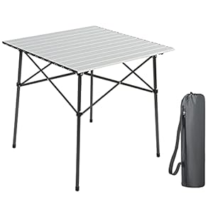Portal Campingtisch klappbar Klapptisch Camping Tragbar mit Aluminium Tischplatte 4 Personen Camping Tisch faltbar…